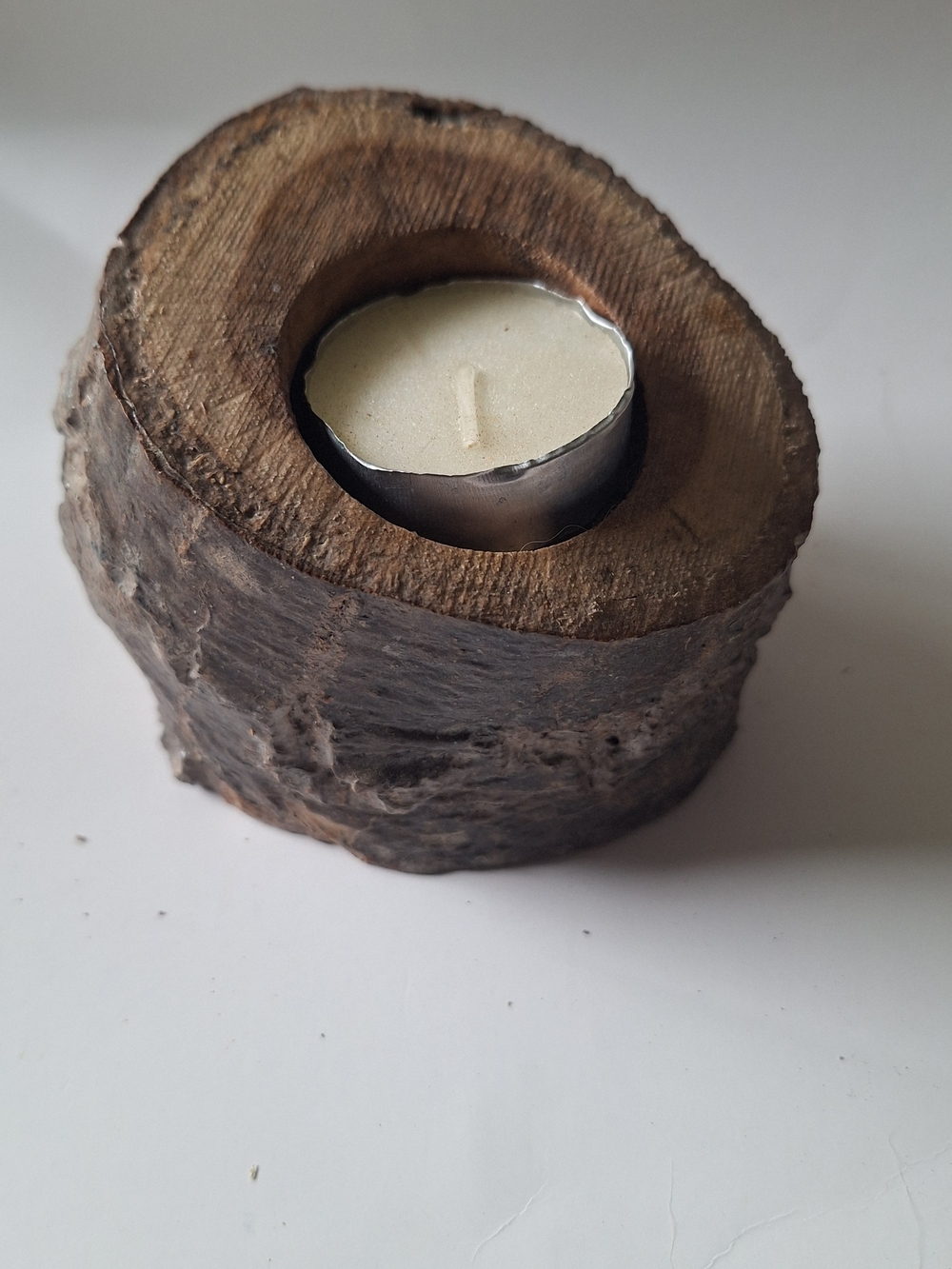 Set Of 3 Rustic Brown Birch Log Tealight Candle Holder - Handmade - Picture 4 of 10